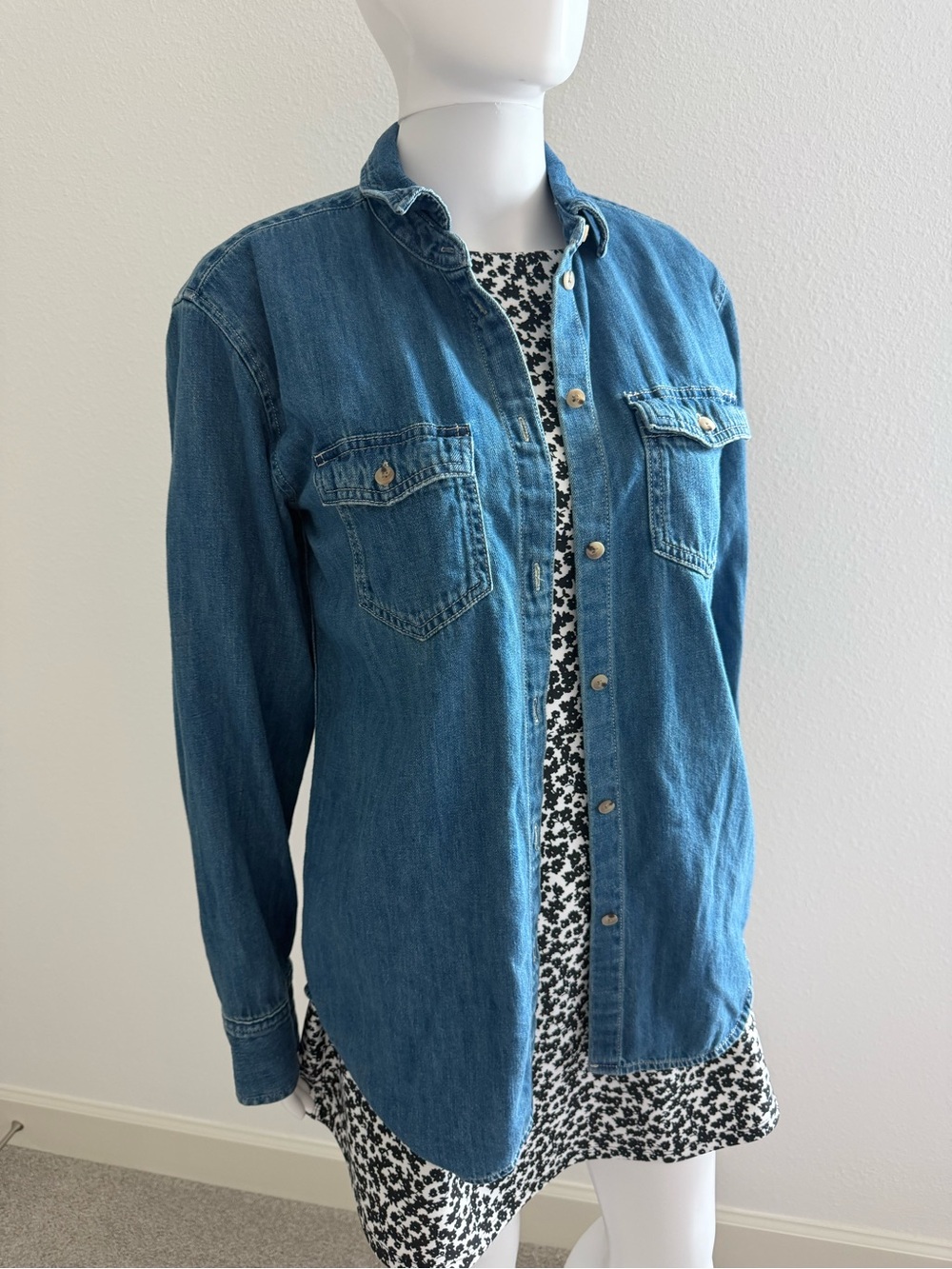 J. Crew Garçon Classic Fit Blue Denim Button Down Shirt